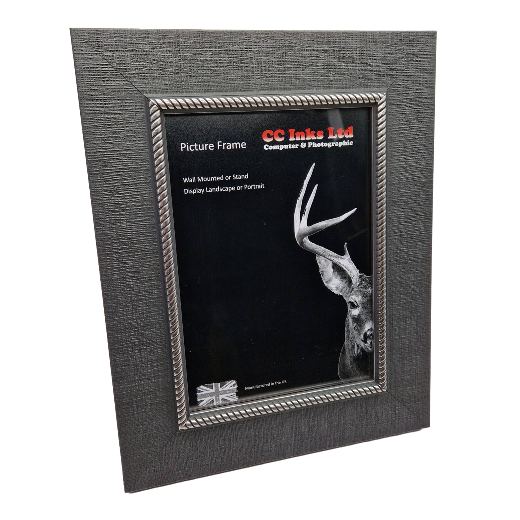 Textured Black With Silver Rope