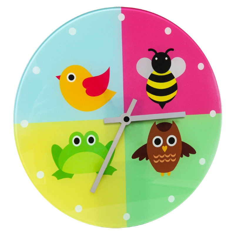 Glass Wall Clock – inc. Fingers & Movements 29cm (11.4″)