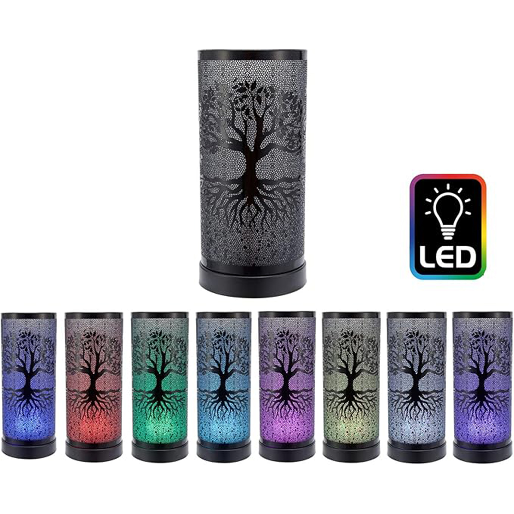 Tree Of Life Colour Changing Led Aroma Diffuser | Electric Wax Melt Burner | Essential Oil Fragrance Burner | Aromatherapy Lamp