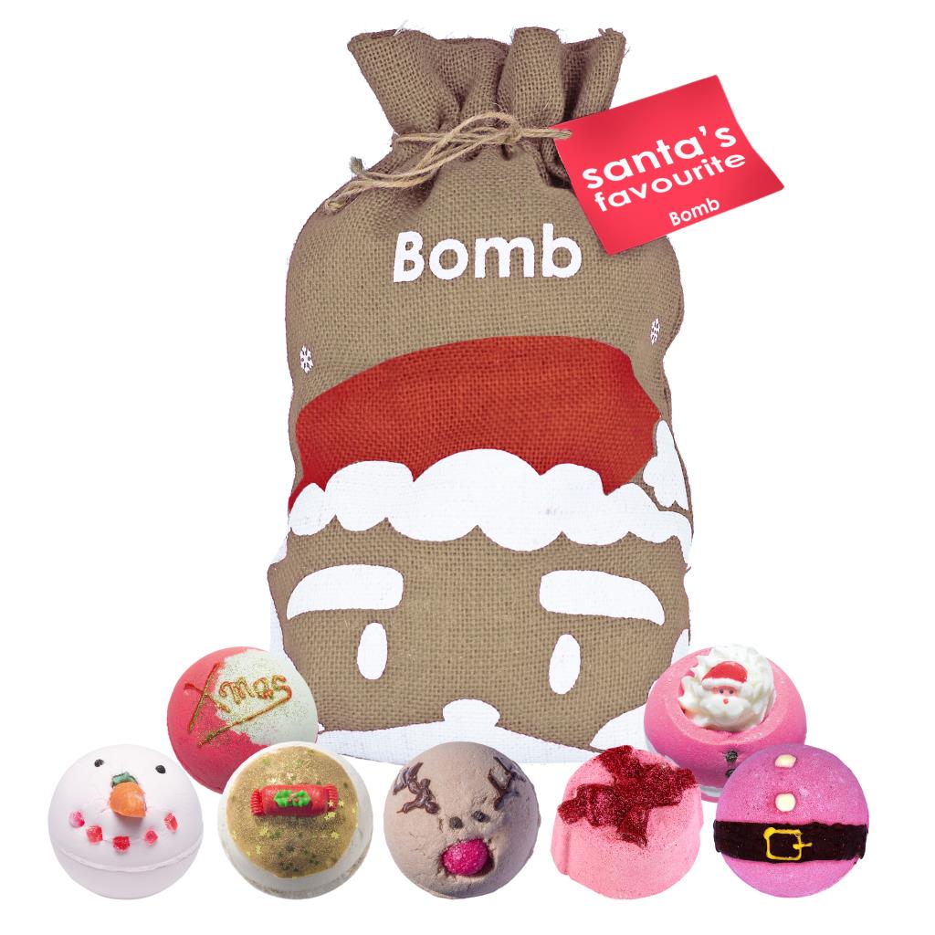 Bomb Cosmetics Santa’s Favourite Hessian Sack Bath Bomb Gift Set