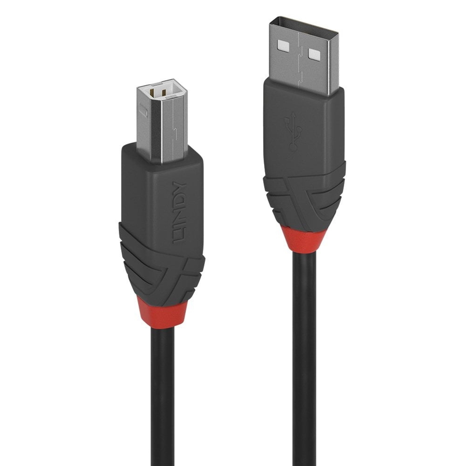Lindy 36675 5m USB-A (M) 2.0 To USB-B (M) 2.0 Anthra Line 480Mbps Cable – Black