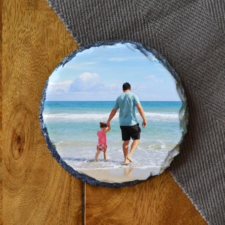 Photo Slate Coaster Round 10cm