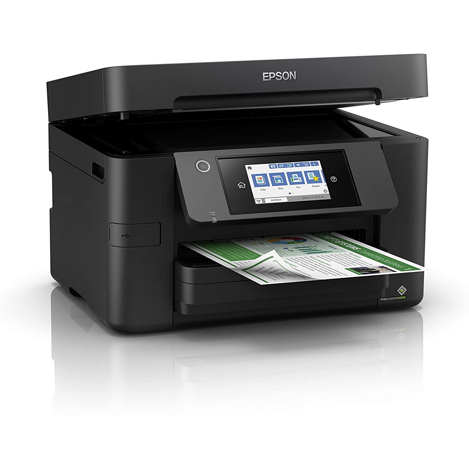 Epson WorkForce WF-4820DWF C11CJ06401 Inkjet Printer, A4, Colour, Wireless & Ethernet, All-in-One inc Fax, Duplex