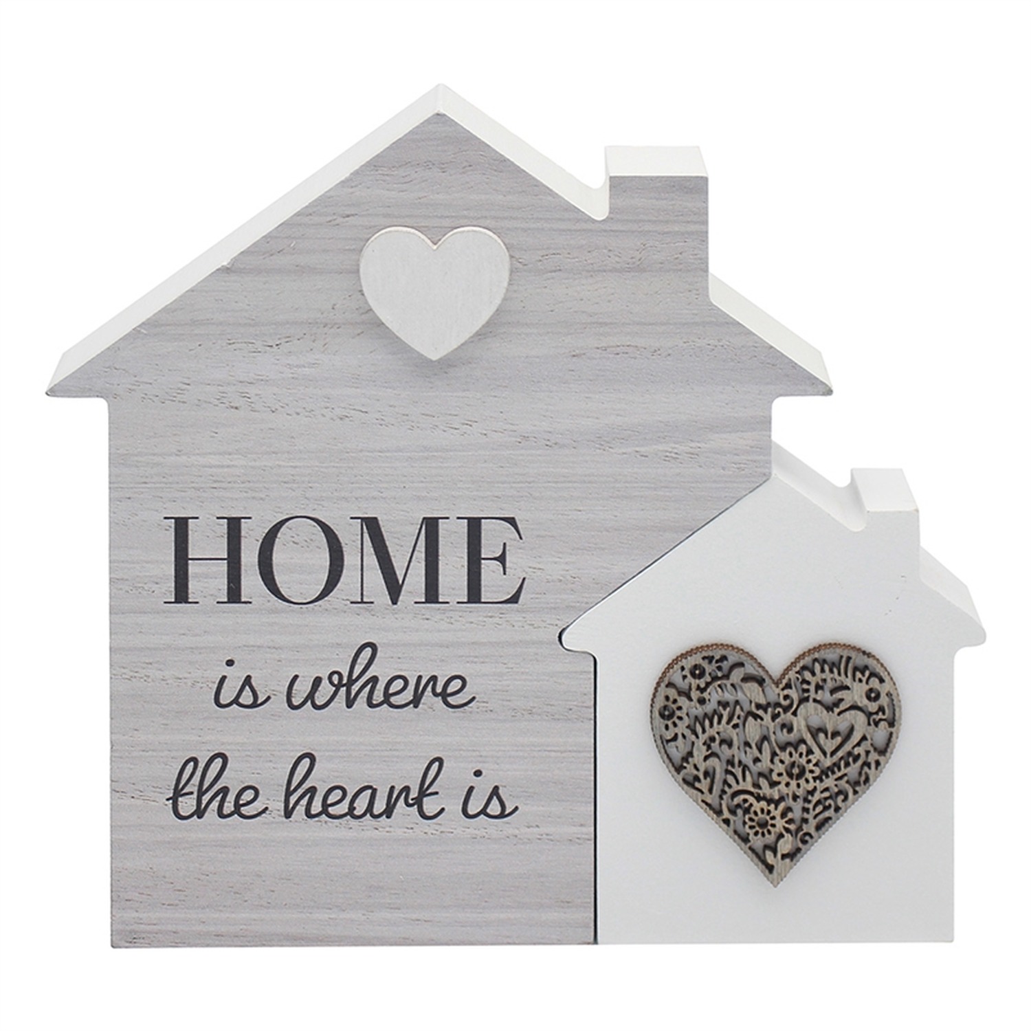 Double Heart Plaque – Home Is Where The Heart Is