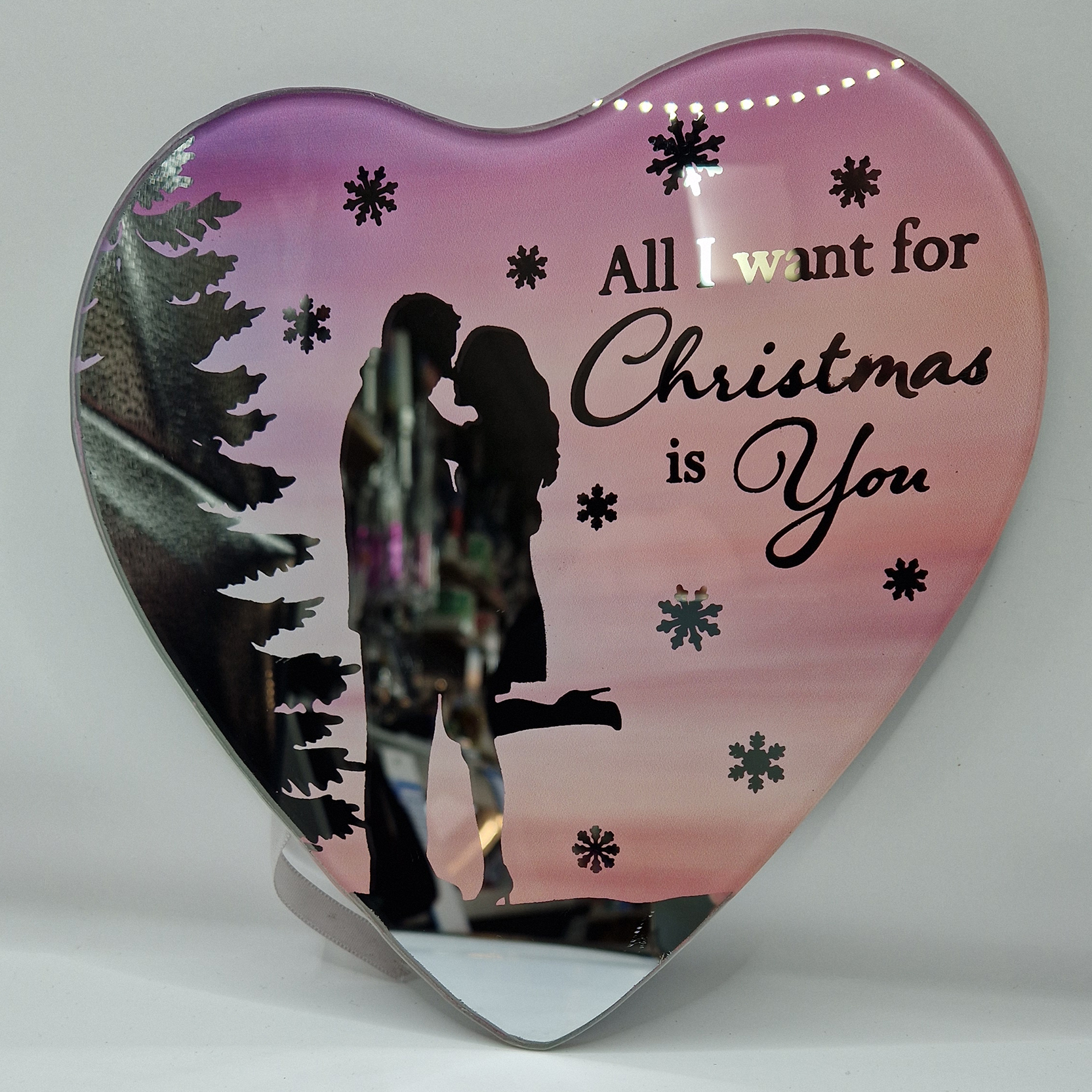 Reflections From The Heart Mirrored Hanging Plaque – All I Want For Christmas Is You