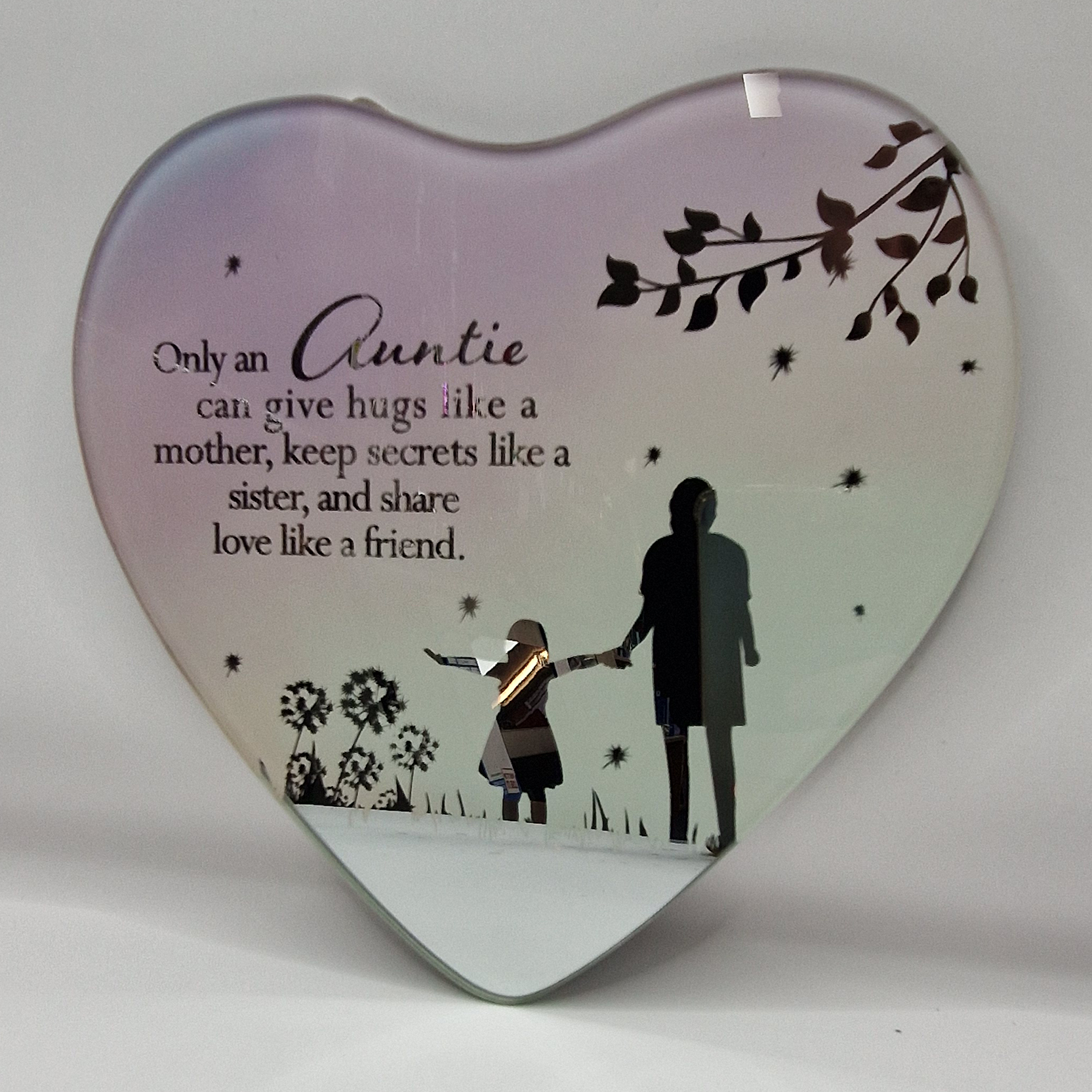 Reflections From The Heart Mirrored Hanging Plaque – Auntie