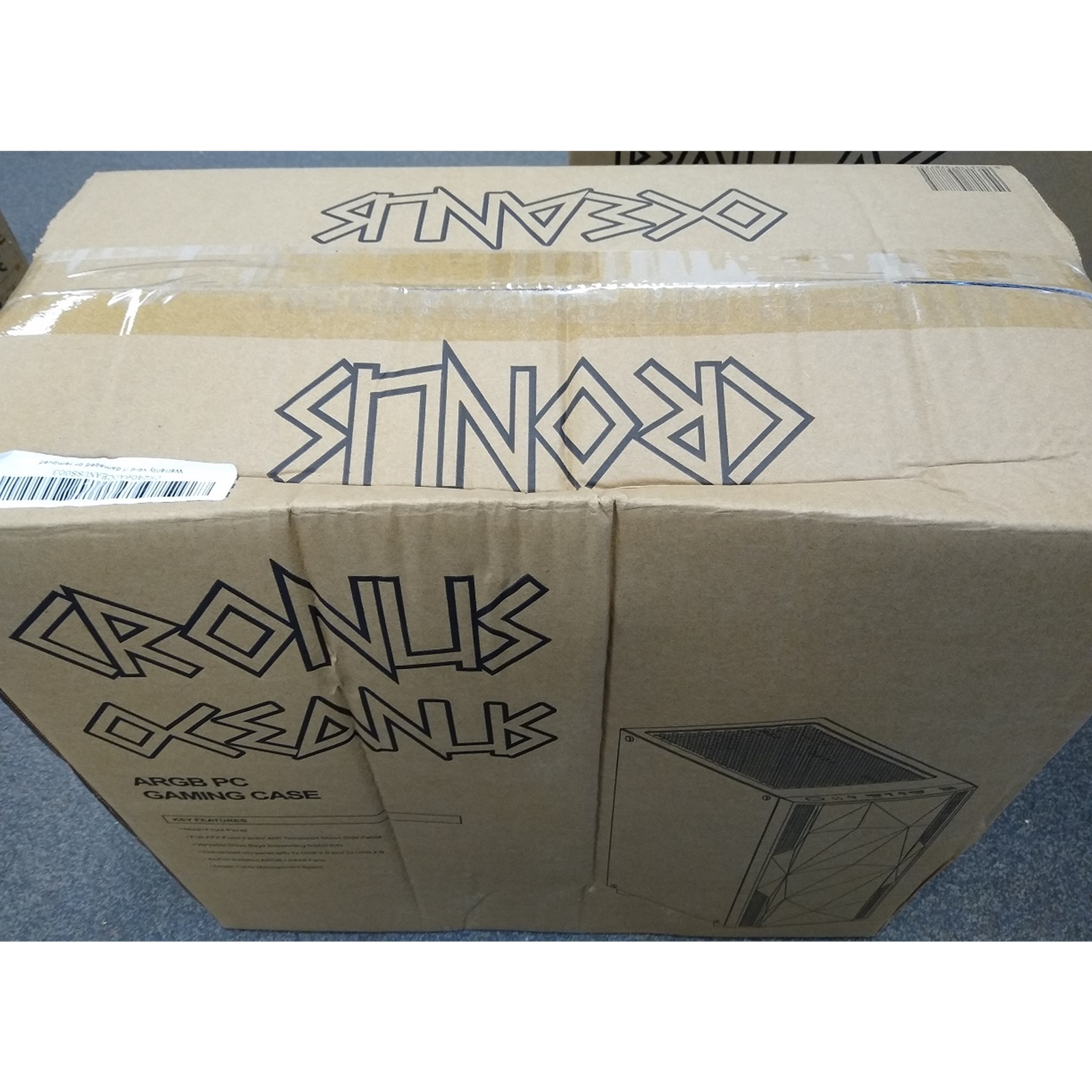 CRONUS Oceanus Case, Gaming, Black, Mid Tower, 1 x USB 3.0 / 2 x USB 2.0, Tempered Glass Front & Side Window Panels, Addressable RGB LED Fans, ATX, Micro ATX, Mini-ITX