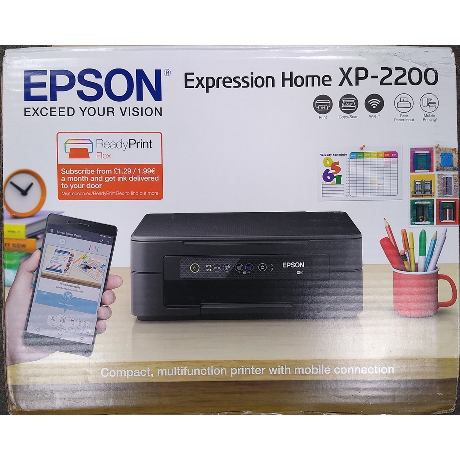 Epson Expression Home XP-2200 C11CK67403 Inkjet Printer, Colour, Wireless, All-in-One, Duplex