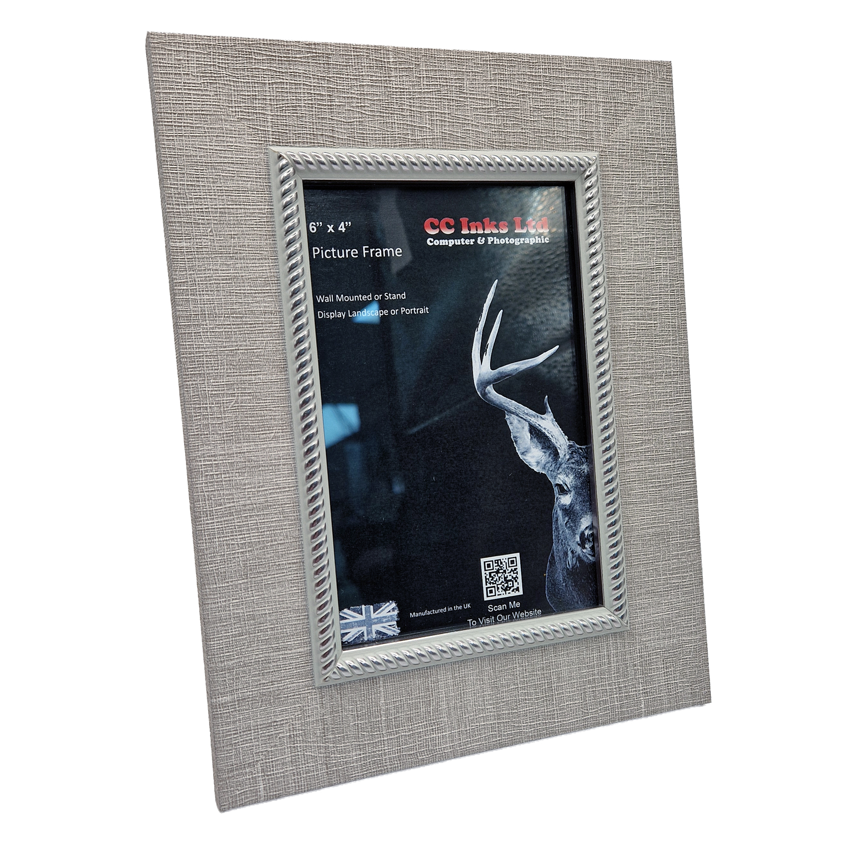 Textured Grey With Silver Rope