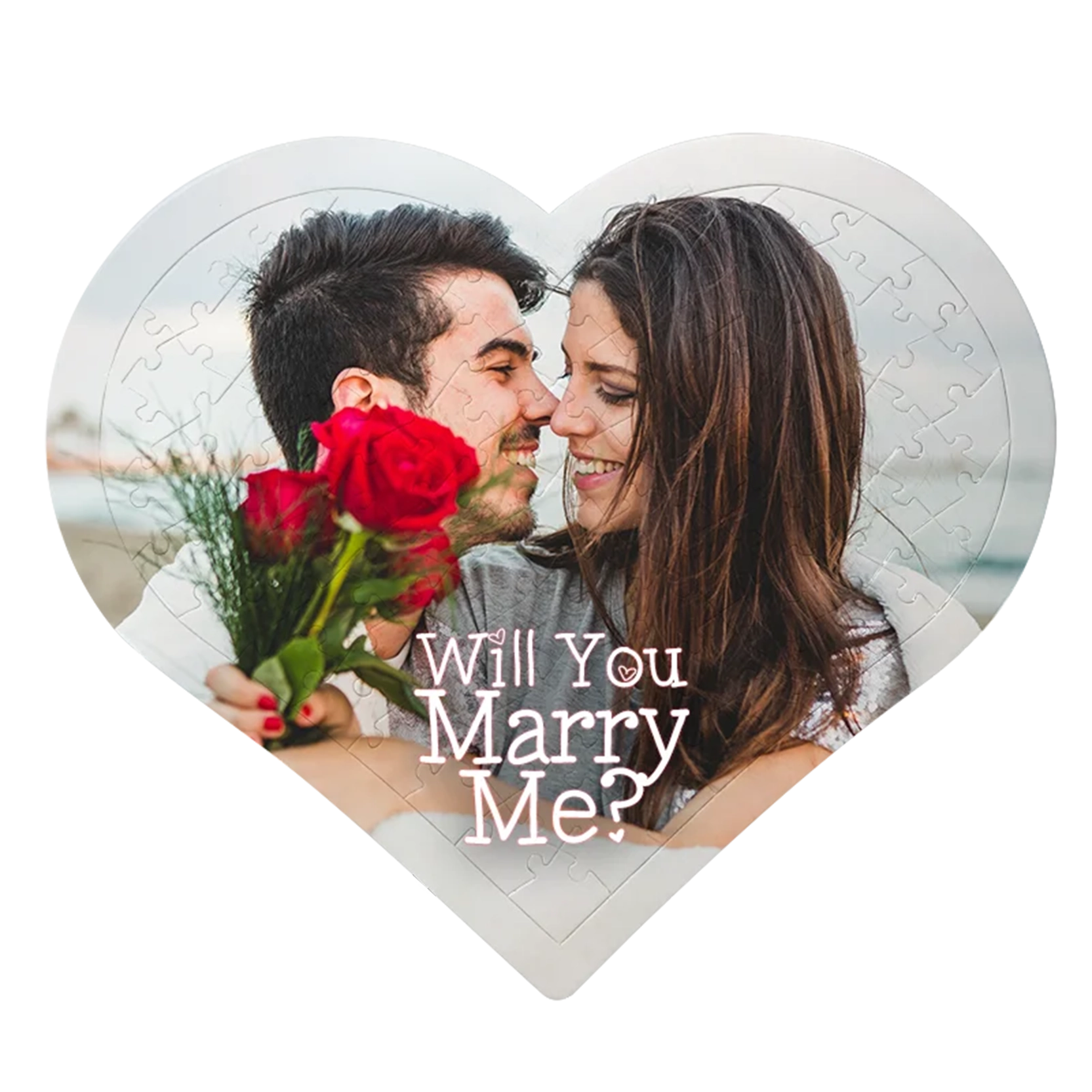 Photo Jigsaw A3 Heart shaped 98 Pieces 33 x 30cm Card