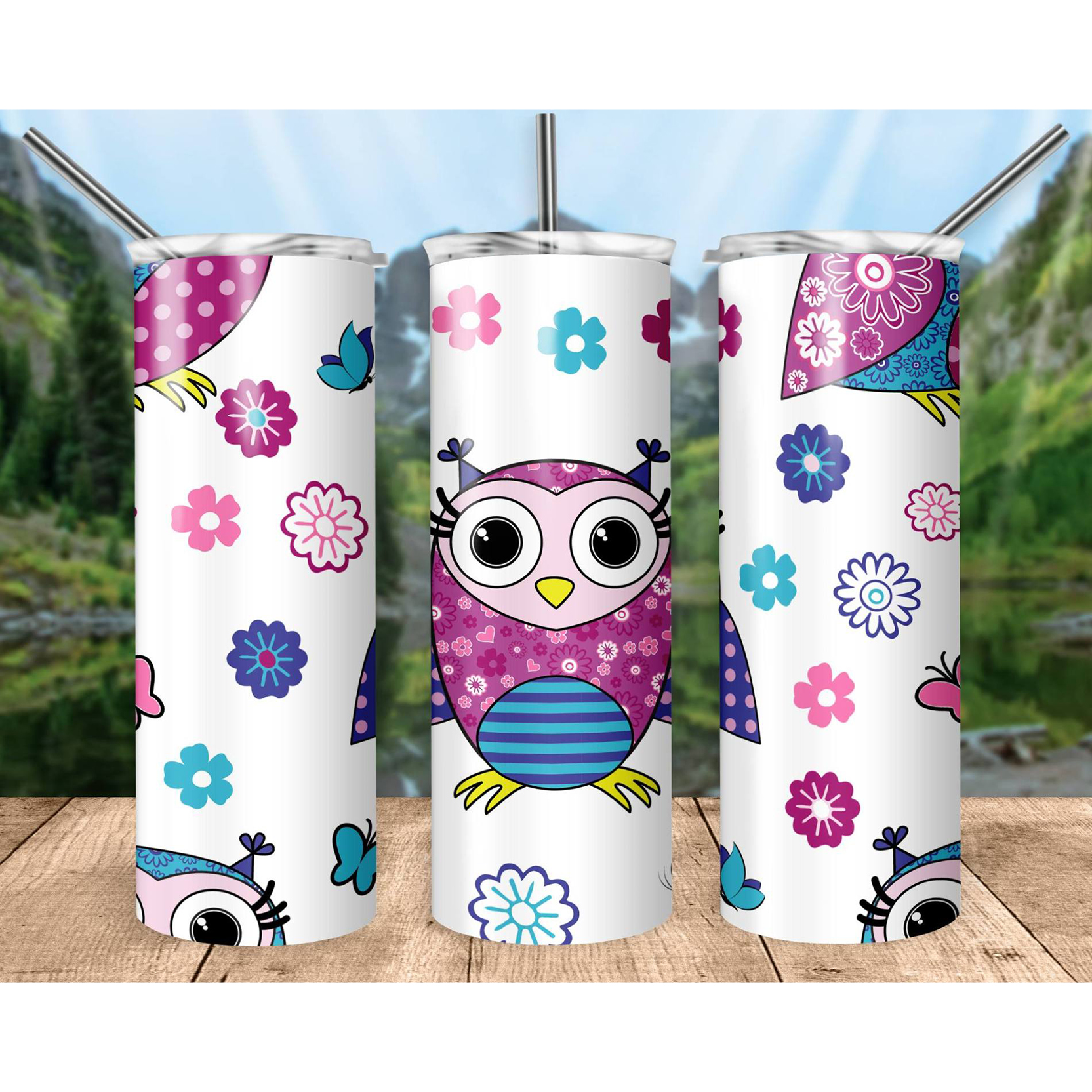 Printed 20oz Tumbler – Owl