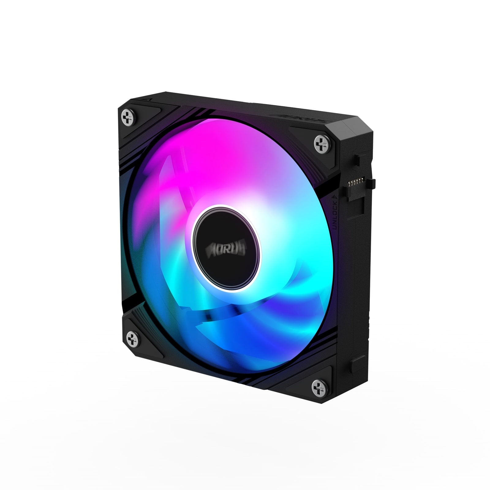 Gigabyte AORUS EZ Chain Fan 120 – High-Performance 120mm ARGB Case Fan with EZ-Chain Design, Hydro Dynamic Bearing, and Quiet Operation