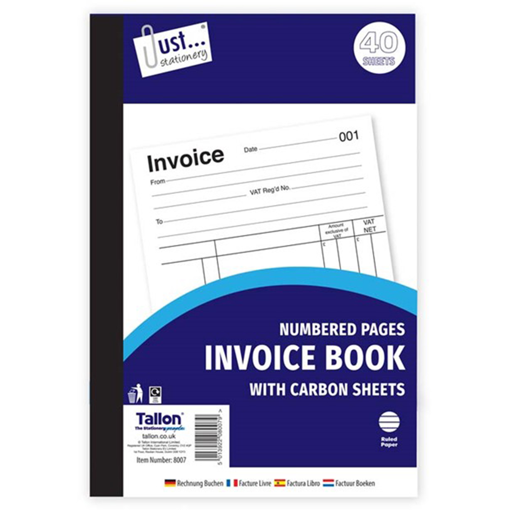 Invoice Book – Ncr, 40 sets
