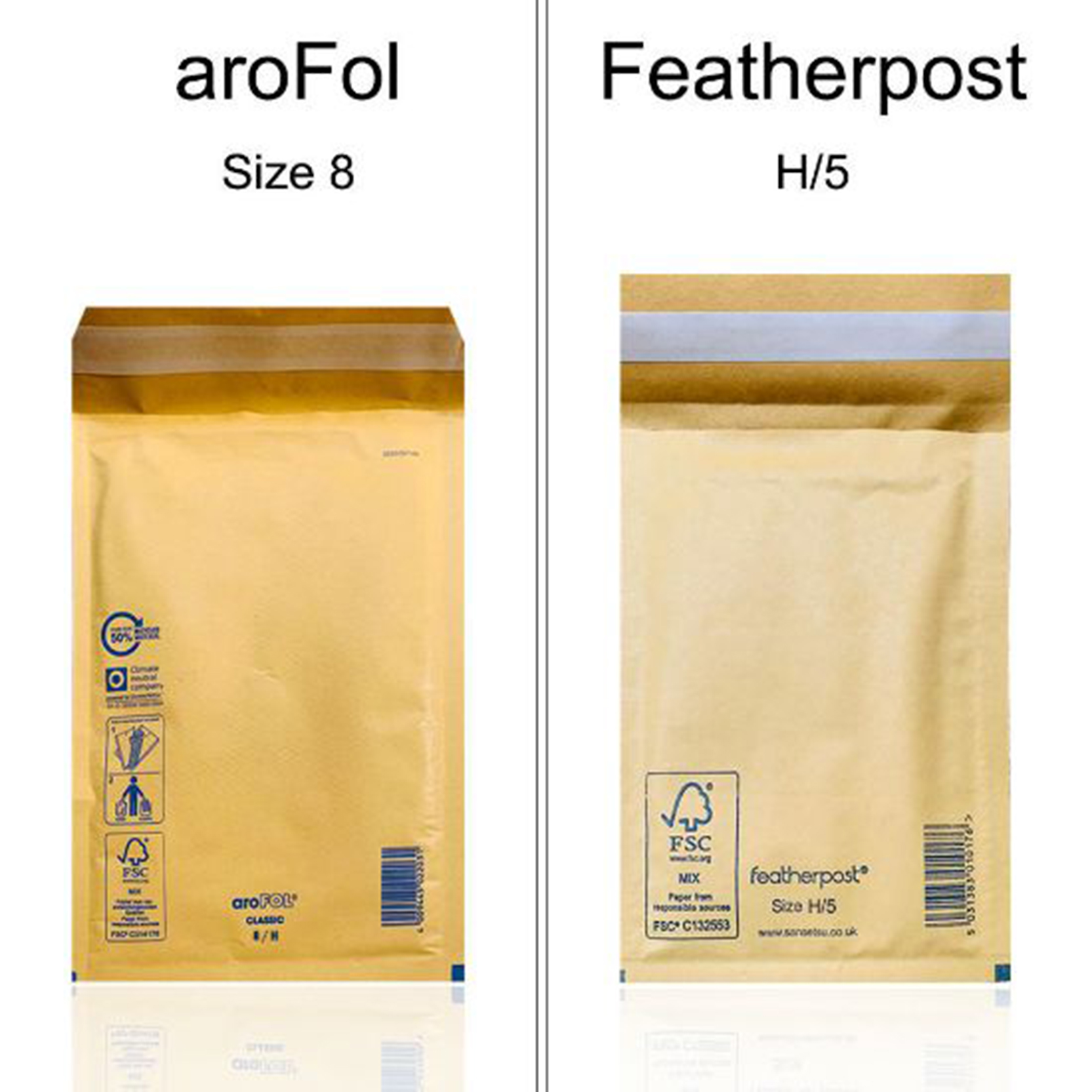 aroFol / Featherpost Padded Envelope Mailer Gold H/5 – 360 x 270 mm