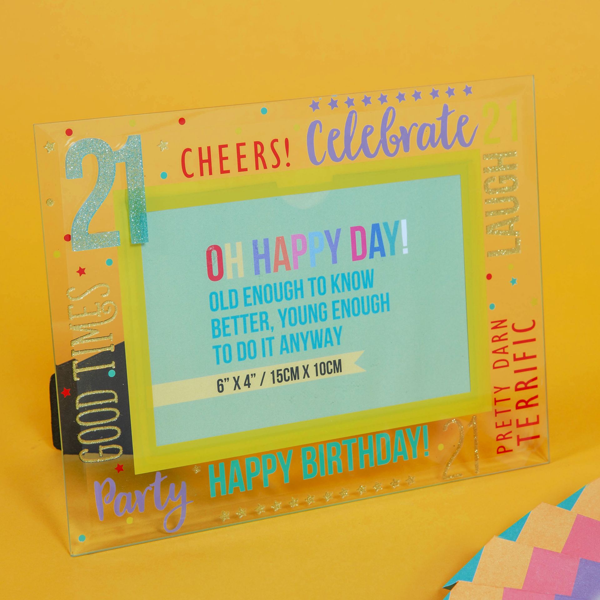 6″ x 4″ – Oh Happy Day! Glass Photo Frame – 21