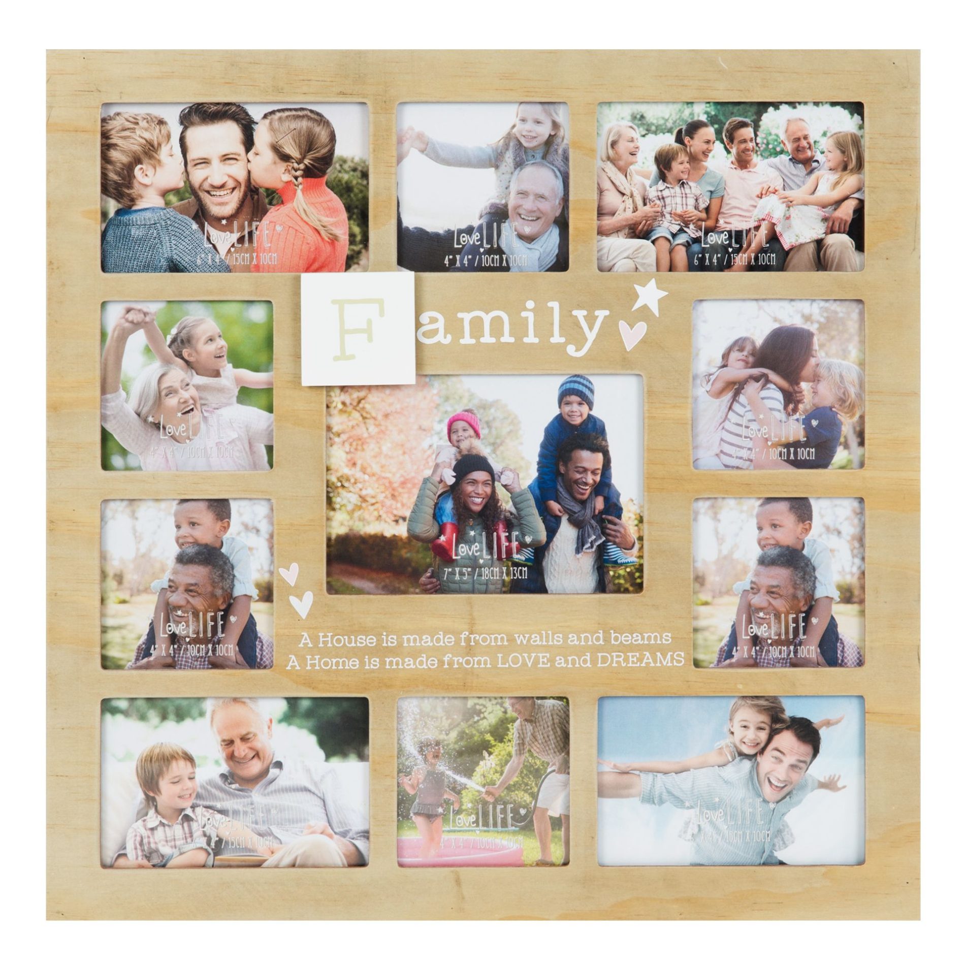 Love Life Multi Aperture Photo Frame – Family