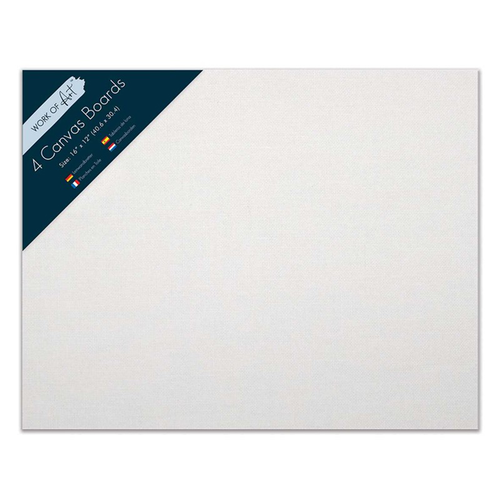 16in X 12in Canvas boards – Pack of 4